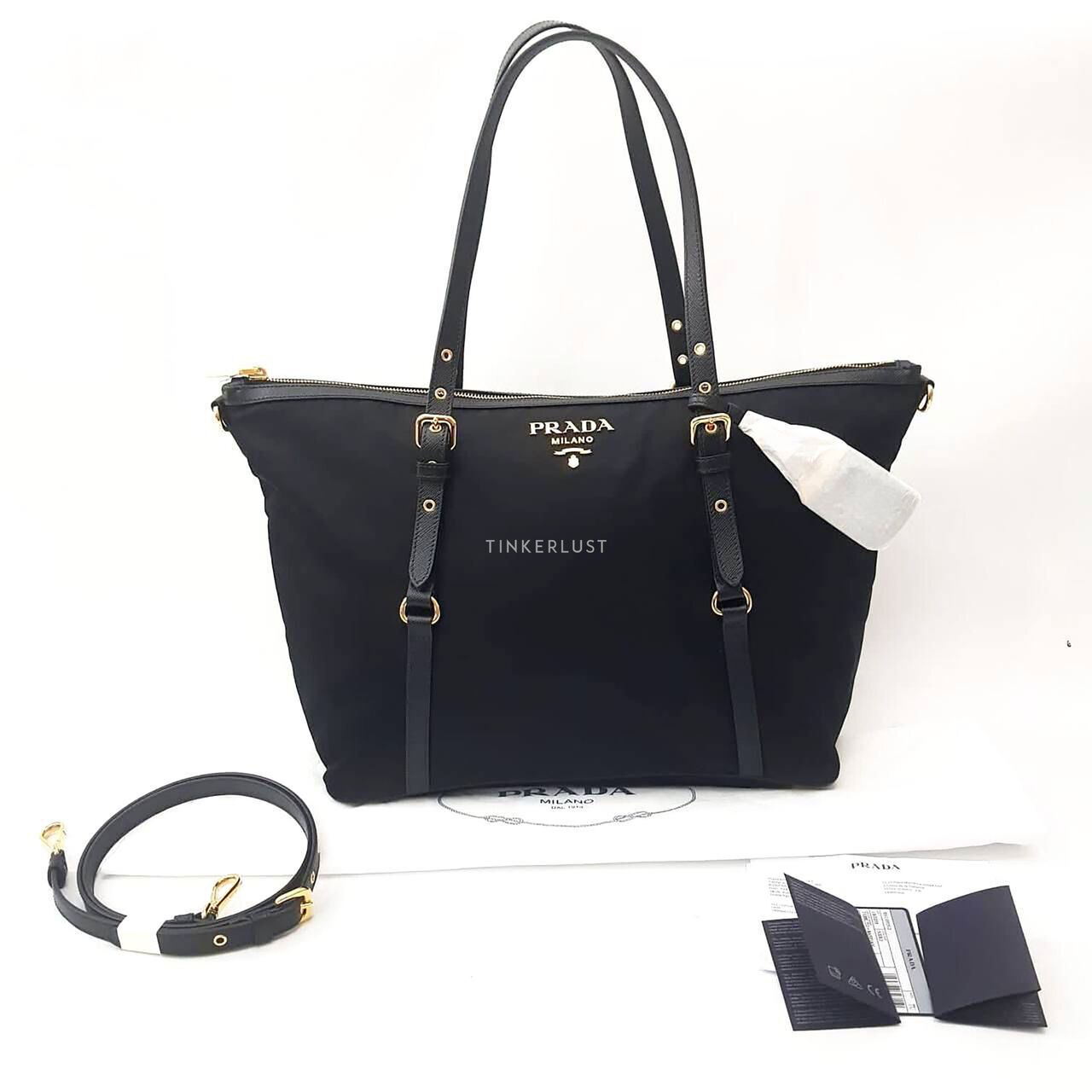 Prada tessuto saffiano shopping tote hotsell